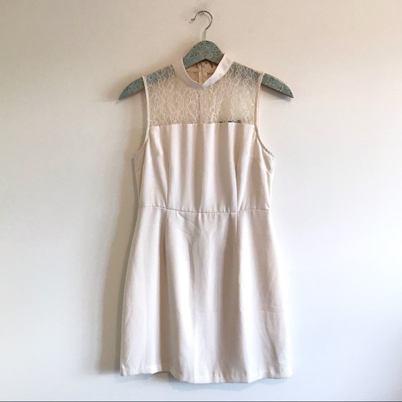 Forever 21 White Lace Panel Mini Dress - Picture 1 of 5